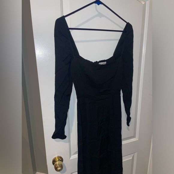 New! Reformation Sigmund Black High Slit Dress 🖤 size 4 - Picture 12 of 13